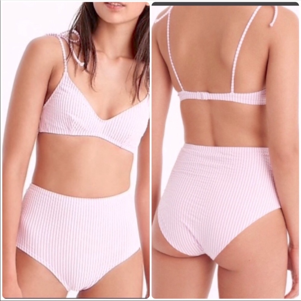 J Crew High-waisted bikini bottom large